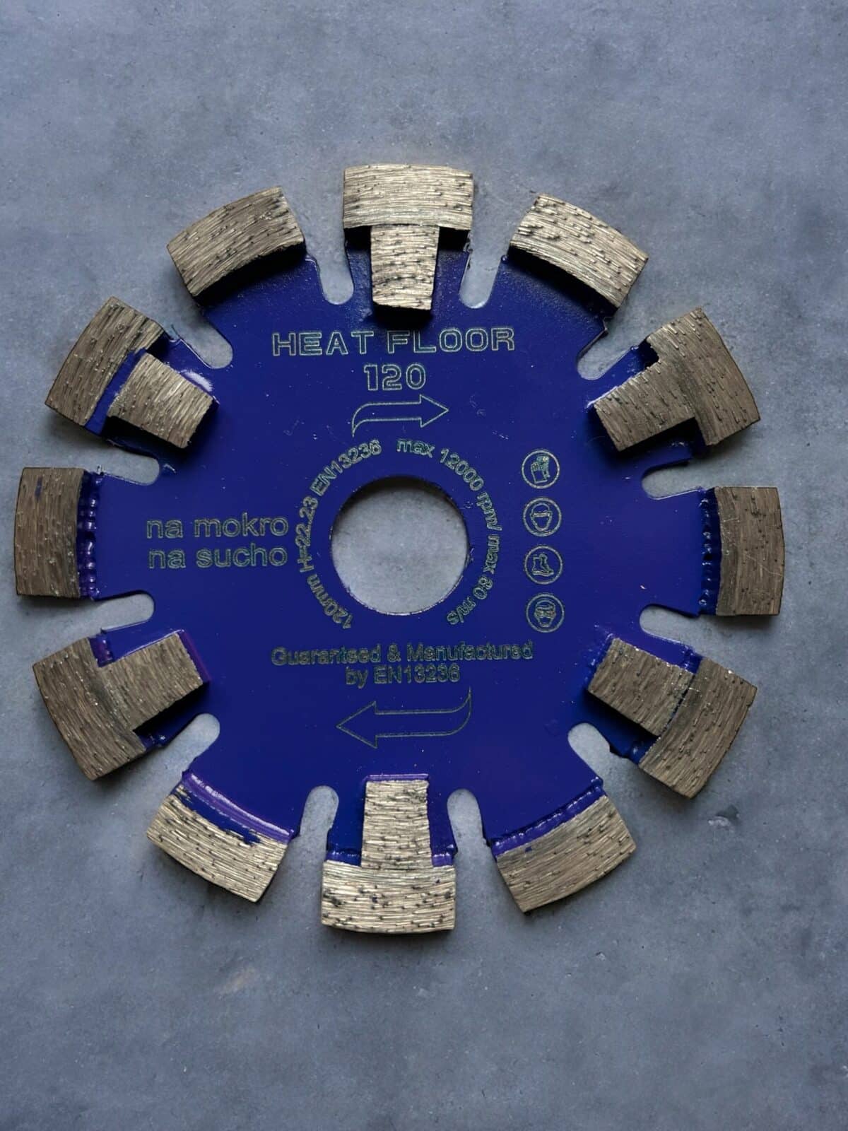 Frez diamentowy pod podłogówkę uniwersalna 120xH10xT17x22,2 - obrazek 3
