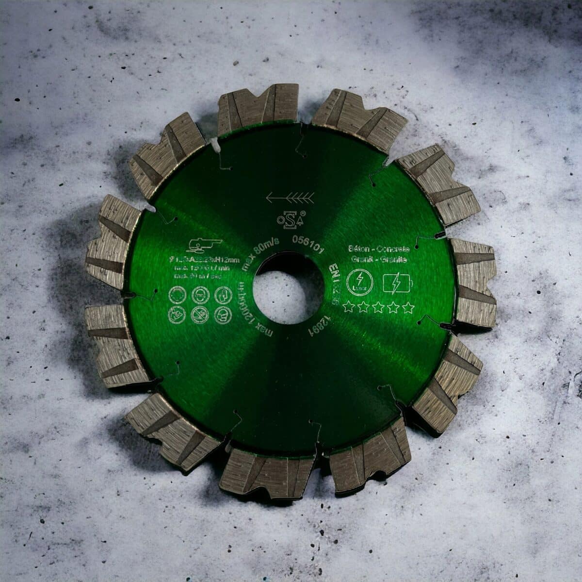 Tarcza diamentowa BATERY HAND - LASER HARD MATERIALS 230xH12xT2,3x22,2mm - obrazek 2